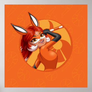 Poster Rena Rouge Orange Badge