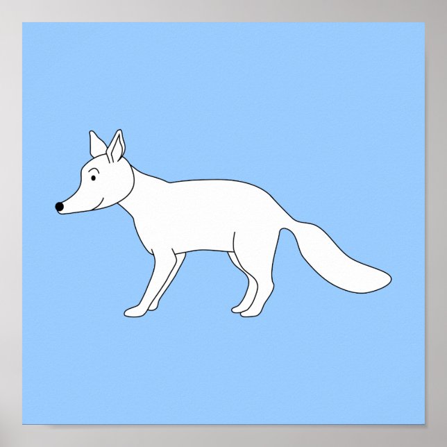 Poster Renard blanc. (Devant)