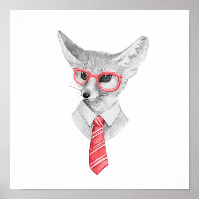 Poster Renard cool (Devant)