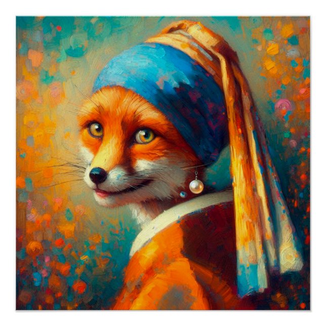 Poster Renard cool (Devant)