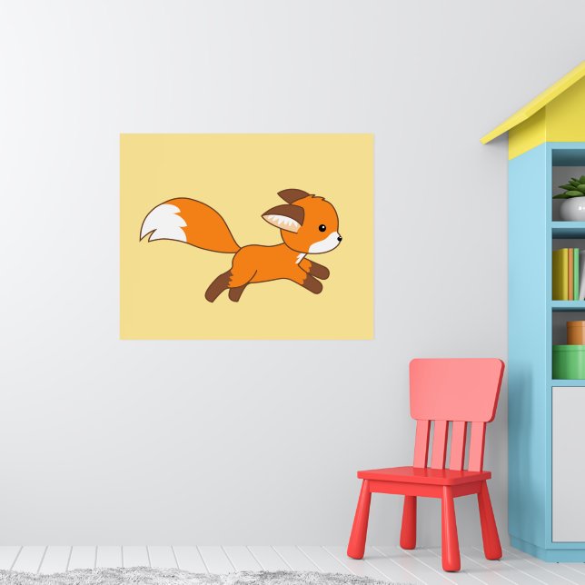 Poster Renard coureur mignon (Pépinière 1)