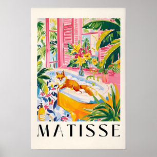 Poster Renard dans la baignoire inspiré de l'art de Matis