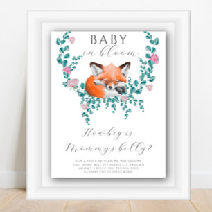 Poster Renard en fleurs - quelle est la taille du ventre