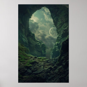 Poster Renard majestueux dans l'affiche du paysage terres