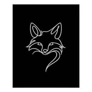 Poster Renard Minimaliste