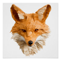 Renard tête en papier mache pour la chambre d'enfa