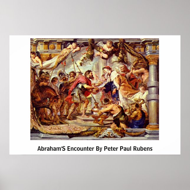 Poster Rencontre D'Abraham Par Peter Paul Rubens (Devant)
