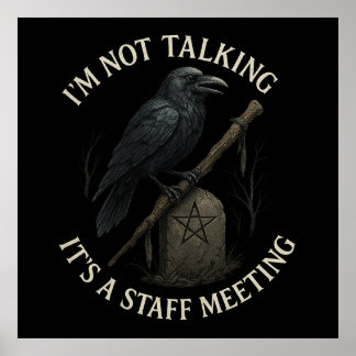 Poster Rencontre du personnel de Raven sans parler d'affi