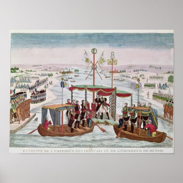 Poster Rencontre entre Napoléon I et Tsar Alexandre I (Devant)
