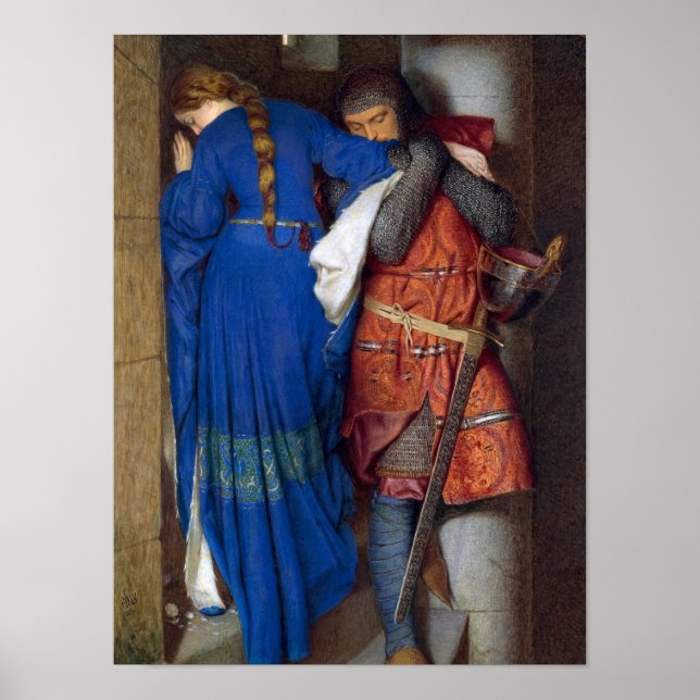 Poster Rencontre sur les escaliers à tourelle par Burton (Devant)