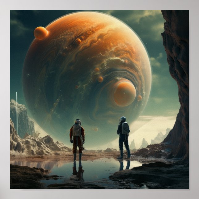 Poster Rencontres célestes : Atronnautes sur des mondes é (Devant)