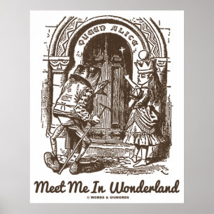 Poster Rencontrez-Moi À Wonderland Queen Alice Frog Doorw
