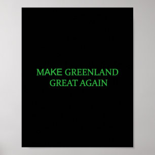 Poster Rendez le Groenland à nouveau vert Trump Mème Homm