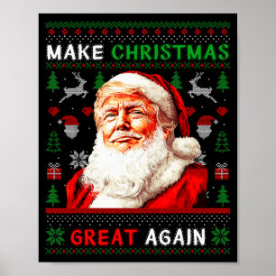 Poster Rendez Noël à nouveau grand Père Noël Trump Sweats