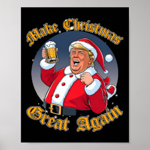 Poster Rendre à Noël sa grandeur 2024 Trump amusant Trump