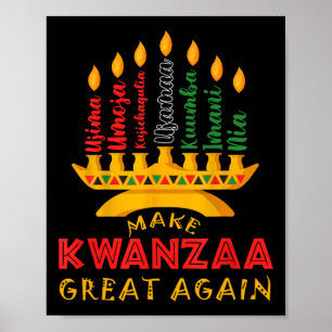 Poster Rendre Kwanzaa grand à nouveau Trump amusant sept