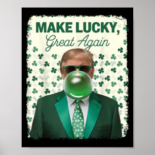 Poster Rendre la chance grande à nouveau Trump soufflant