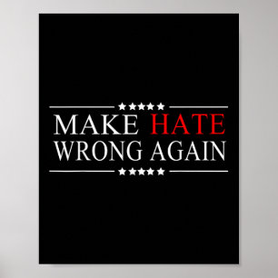 Poster Rendre la haine incorrecte contre Trump politique