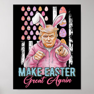 Poster Rendre la Pâques grande à nouveau drôle Trump Bunn