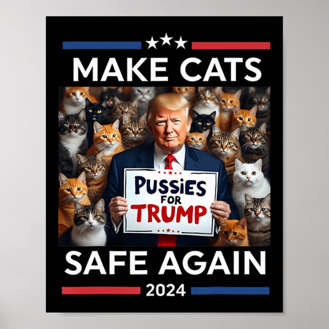Poster Rendre les animaux en sécurité Trump 2024 Sauver n (Devant)
