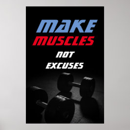 Poster Rendre les muscles Bodybuilding Fitness Motivation