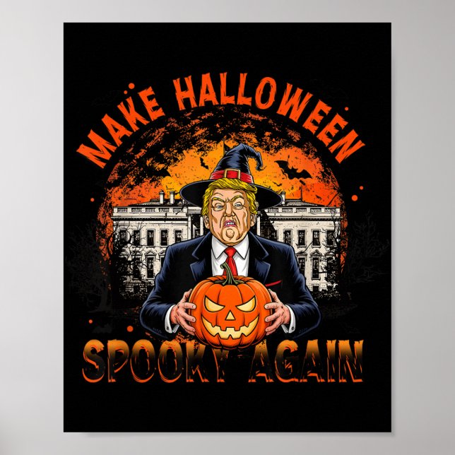 Poster Rendre l'Halloween Éffrayant à nouveau drôle Hallo (Devant)