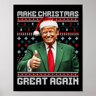 Poster Rendre Noël grand à nouveau Noël Noël amusant Trum