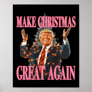 Poster Rendre Noël super à nouveau amusant Père Noël Trum