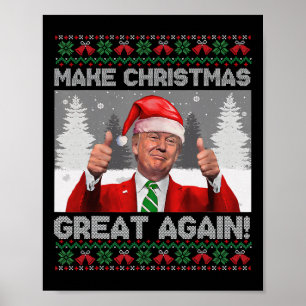 Poster Rendre Noël super à nouveau amusant Trump Pyjamas