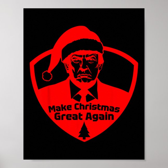 Poster Rendre Noël super à nouveau drôle Président Trump  (Devant)