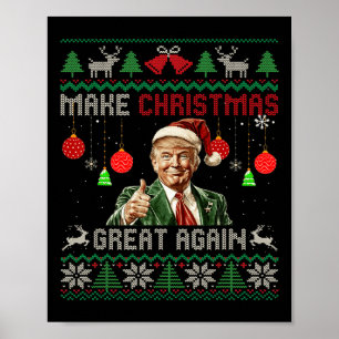 Poster Rendre Noël super à nouveau moche Sweat drôle Trum