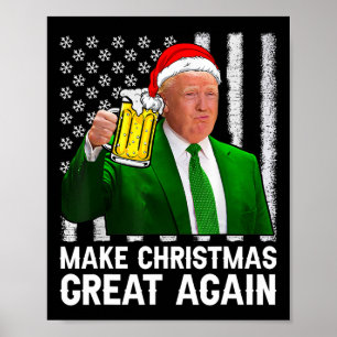 Poster Rendre Noël super encore la bière de chemise Boire