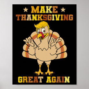Poster Rendre sa grandeur à Thanksgivings Trump Turkey 20
