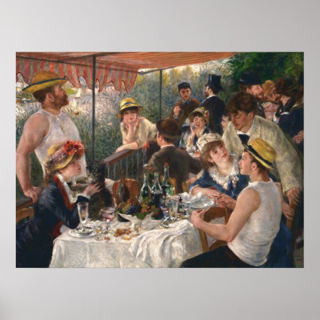 Poster Renoir Déjeuner de la fête de plaisance Art (Devant)