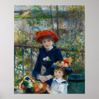 Poster Renoir - Deux Soeurs (Sur La Terrasse)