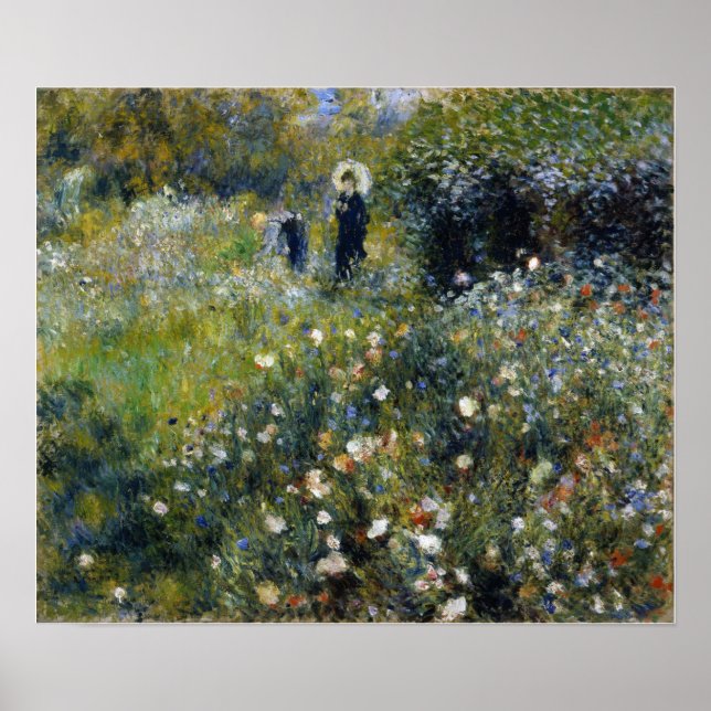 Poster Renoir - Femme Avec Parasol Dans Un Jardin (Devant)