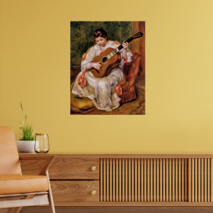 Poster Renoir - Femme jouant de la guitare,