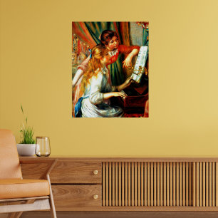 Poster Renoir - Filles au piano