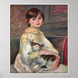 Poster Renoir Imprimer : Mlle. Julie Manet avec ch