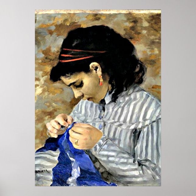 Poster Renoir - Lise Sewing (Devant)
