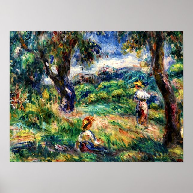 Poster Renoir - Paysage bleu (Devant)