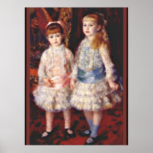 Poster Renoir - rose et bleu, célèbre peinture,