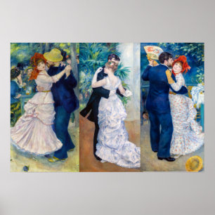 Poster Renoir - Série de danse : Bougival, Ville & Campag
