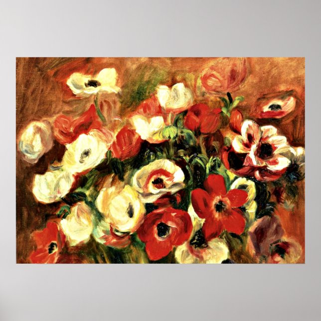 Poster Renoir - Spray d'anémones (Devant)