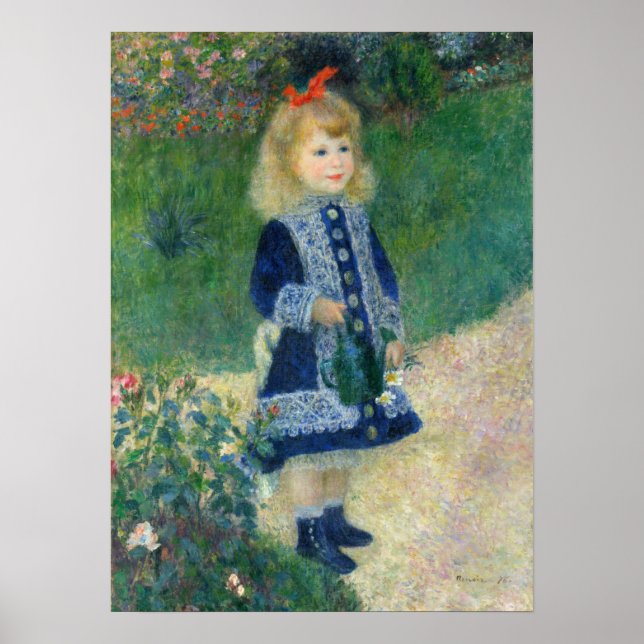 Poster Renoir - Une Fille Avec Une Poubelle D'Eau (Devant)