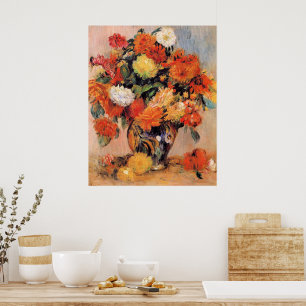 Poster Renoir - Vase de fleurs, 1884,