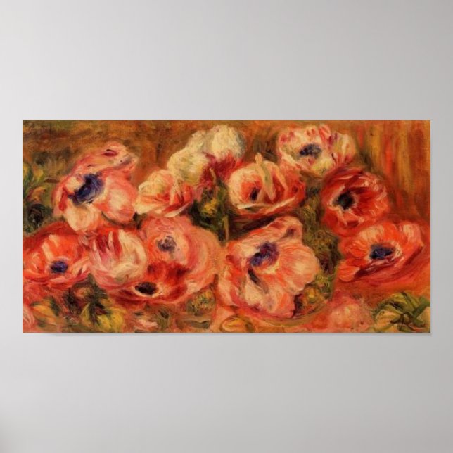 Poster Renoir's Anemones Still Life (Devant)