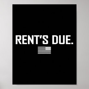 Poster Rent's due Work Bodybuilder Poids T S