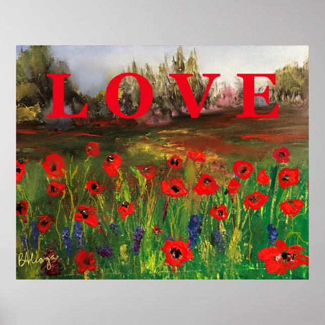 Poster Répandez L'Amour, Beau Amour des Poppies (Devant)