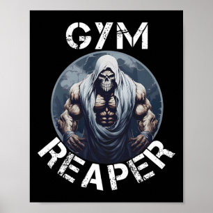 Poster Répar Fitness Halloween Squelette Workout Bodybuil
